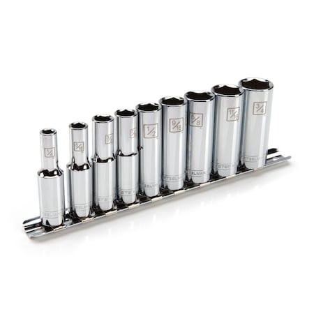 Steelman 9-Piece 3/8" Drive Deep 6-Point Chrome SAE Socket Set 78214